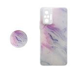 کاور طرح ماربل مناسب برای گوشی موبایل شیائومی Redmi Note 10 pro به همراه پایه نگهدارنده